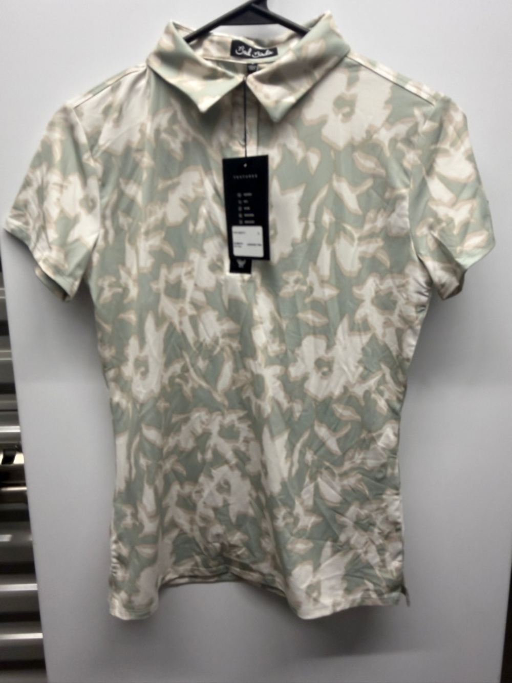 Bad Birdie Abstract Print Golf polo shirt nwt small new